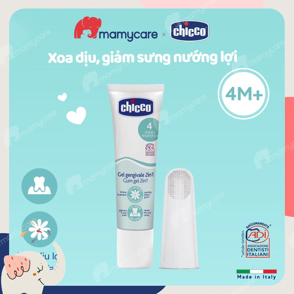 Gel bôi lợi cho bé mọc răng Chicco giảm sưng đau, làm sạch khoang miệng 30ml - MAMYCARE