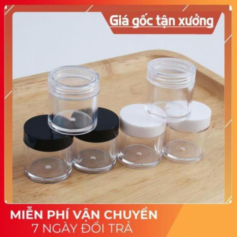 Hủ Đựng Kem ❤ GIÁ TỐT NHẤT ❤ Hủ nhựa trong thân cao 10g chiết mỹ phẩm , phụ kiện du lịch