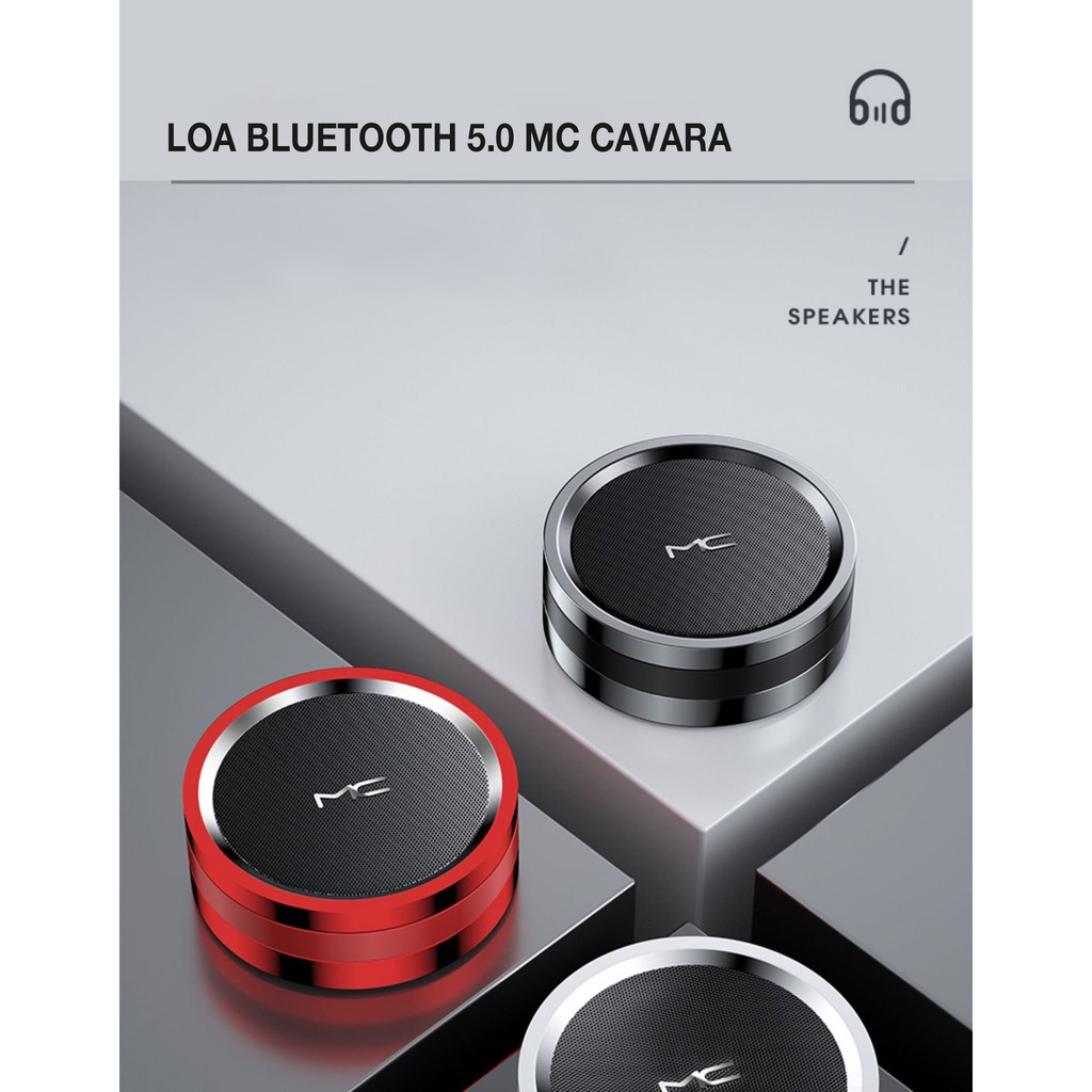 Loa Bluetooth Mini 5.0 MC A7 CAVARA (Hàng Chính Hãng) - 5W - Kiêm sạc dự phòng
