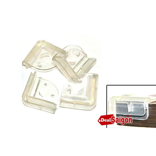 Bịt cạnh bàn silicon góc vuông an toàn cho bé  kèm miếng dính
