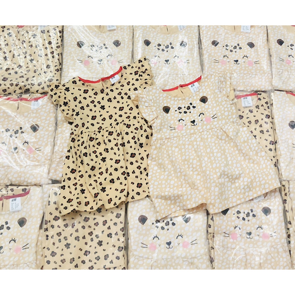 [RẺ VÔ ĐỊCH] Váy đầm cho bé gái - Set 2 váy Minnie be HM cho bé gái size 1-6t