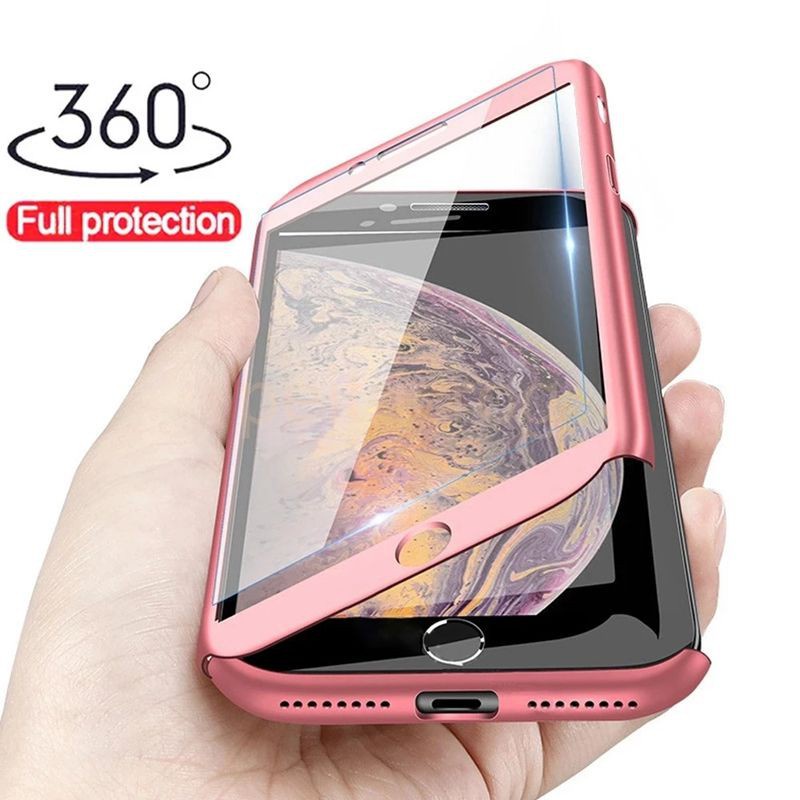 Ốp Điện Thoại Cứng Mỏng Nhẹ Kèm Kính Cường Lực Cho iphone 5/5s/5c/6/6plus/6s/6splus/7/7plus/8/8plus/x/xs/xr/11/12/pro/max/maxpro/12 mini/12