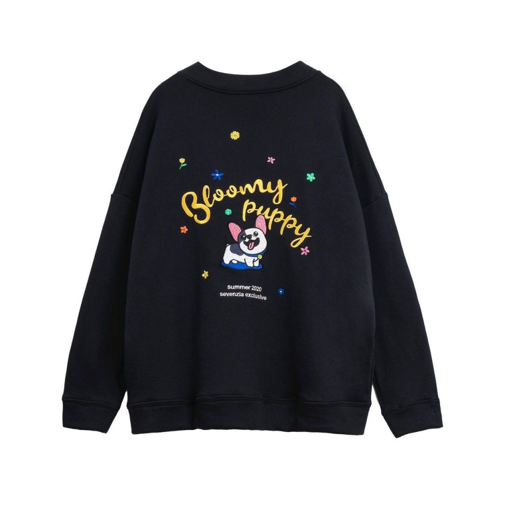 ÁO KHOÁC CARDIGAN Nam Nữ THUN NỈ FORM RỘNG IN CHÓ Bloomy Puppy TP[NewUnisex]