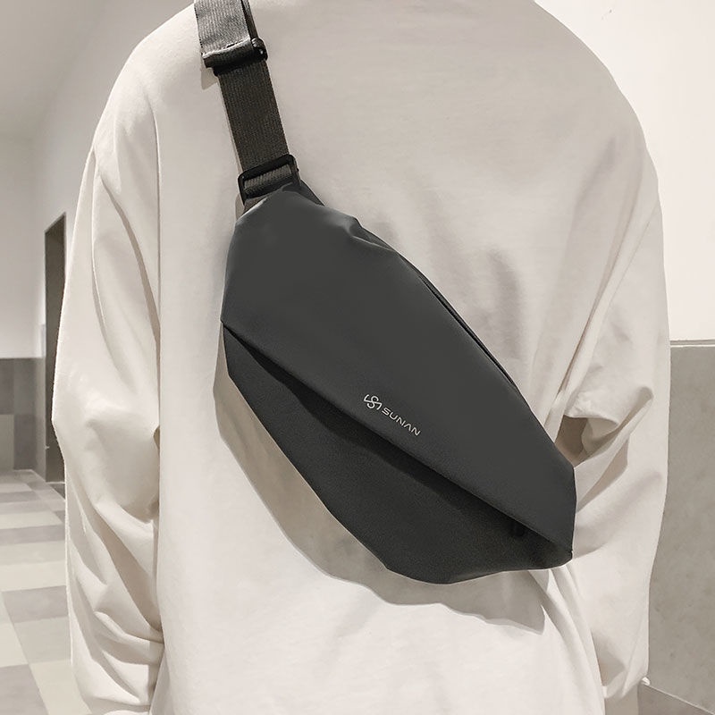 Túi Canvas Đeo Chéo Ngực Thiết Kế Đơn Giản Thời Trang