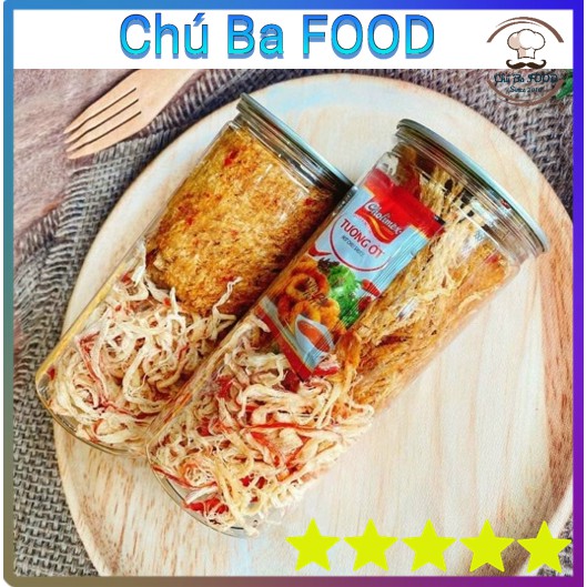 Khô Mực Mix 2 Vị ⚡Hấp dừa, Cán nguyên⚡Chú Ba FOOD | Mực thơm, Ngon, Chất lượng 250G(Cả Hộp)