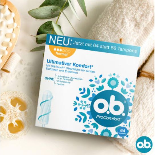 Băng vệ sinh dạng ống-Tampon OB ProComfort mềm mại siêu thấm đủ size - 100% cotton - Hàng nội địa Đức