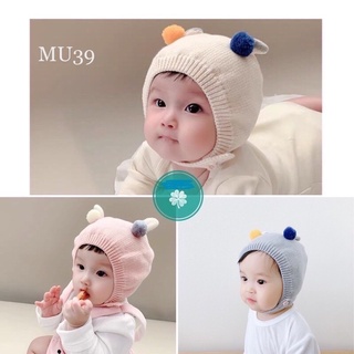 Mũ len cục bông