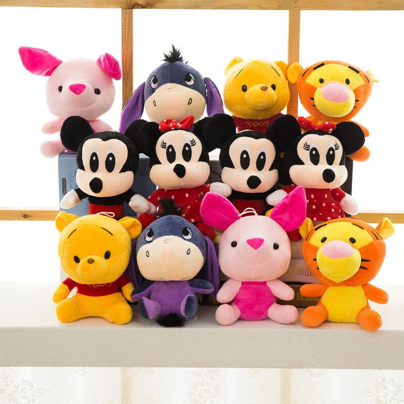 DISNEY Thú Nhồi Bông Hình Chuột Mickey / Minnie / Gấu Pooh / Heo Con Đáng Yêu