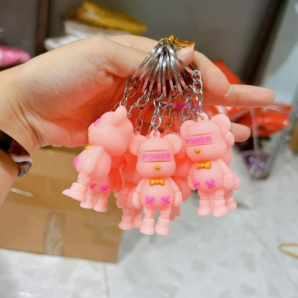 Móc khóa 3D dễ thương GẤU POWER