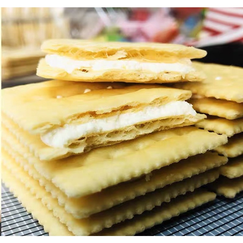 [Ngon Rẻ] Bánh Quy Giòn Kẹp Kem Nhân Tự Chọn [Phô Mai - Dâu Tây] HongKong Gói Lớn 600G Giòn Thơm Siêu Ngon Hấp Dẫn
