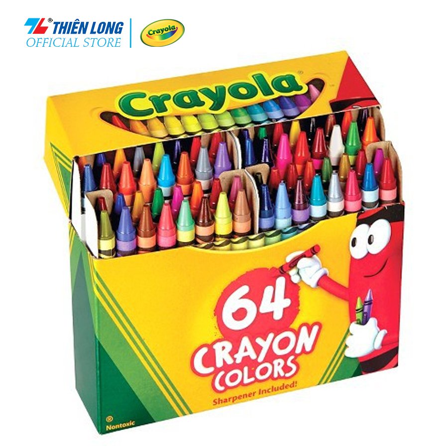 [Mã LIFEBOOK1 giảm 30K đơn 150K] (Hàng Chính Hãng) Bộ 64 sáp màu Crayola CRAYON