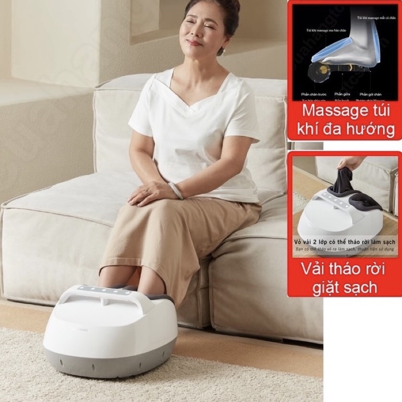 Máy massage chân bấm huyệt XGEEK F3 / LERAVAN (Xiaomi Youpin) - Massage làm ấm chân 360 độ - Khử mùi ion