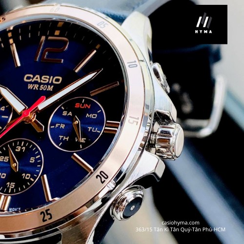 Đồng hồ nam đẹp Casio MTP 1374L-2AV Bảo hành 1 năm Hyma watch