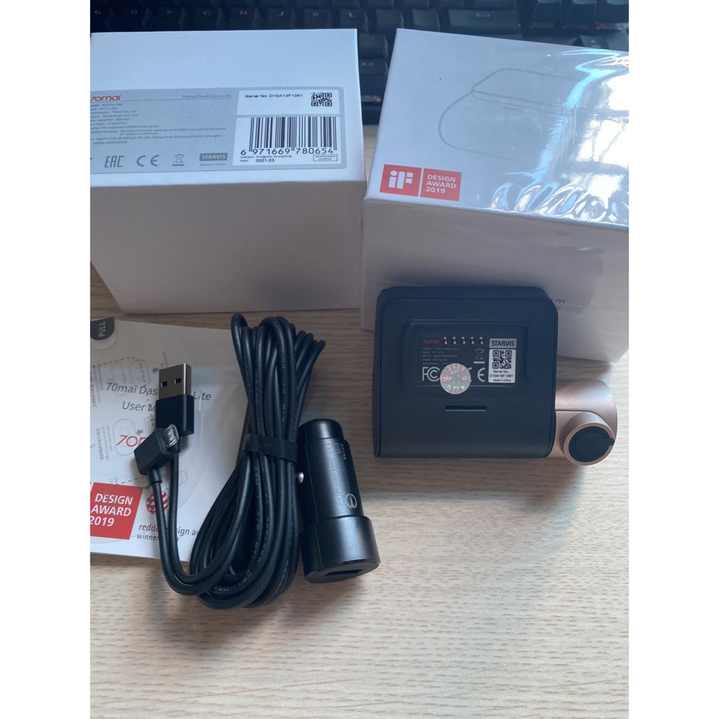 Camera hành trình 70mai Lite, bản Quốc tế, chất lượng full HD 1080P, hàng chuẩn chính hãng