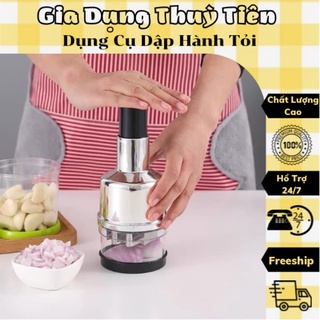 Dụng cụ đập dập hành tỏi bằng tay - dập tỏi ớt cán dài siêu tiện dụng