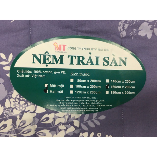 Nệm ngủ trải sàn Mai Thu - SINH VIÊN, VĂN PHÒNG