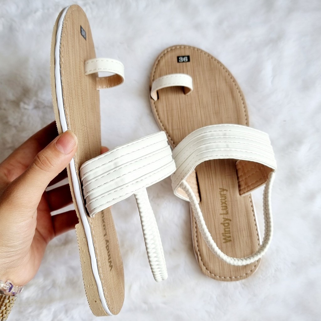 Giày Sandal Quai Hậu Đế Bằng Nữ Đi Học, Đi Làm, Đi Chơi - MS 082