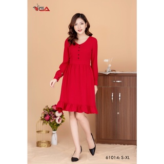Váy dài tay cúc ngọc