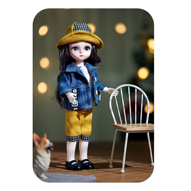 Đồ Chơi Trang Điểm Thời Trang 30cm Màu Nâu / Xanh Dương Dễ Thương Dành Cho Bé Gái