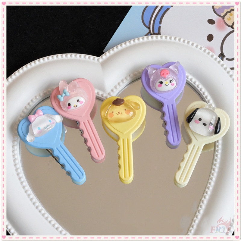 ☀ Kẹp Tóc Hình Chìa Khóa Cinnamoroll / Melody / Kuromi / Pom Pom Purin / Pochacco ☀ 1 Kẹp Tóc Hình Chú Vịt Hoạt Hình Đáng Yêu