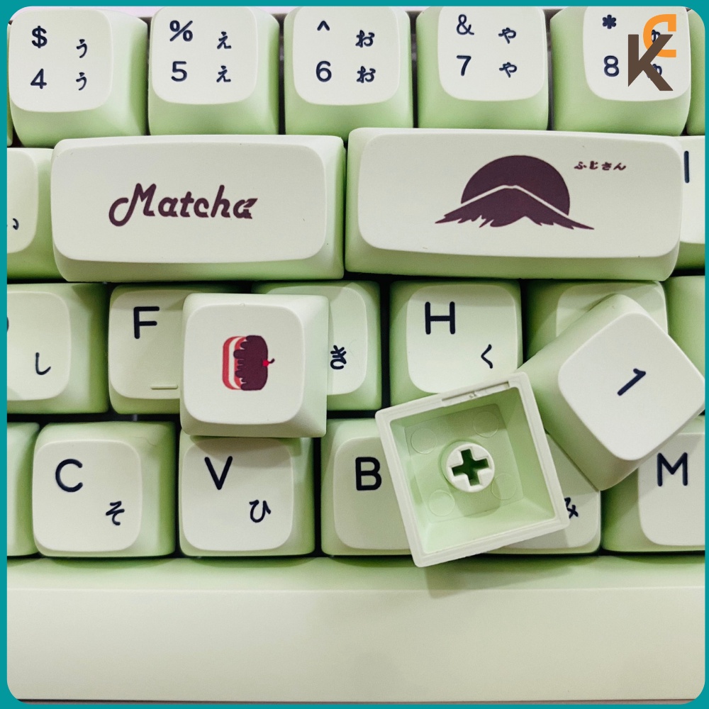 Keycap Matcha PBT XDA Profile 124 phím - Song ngữ Anh Nhật Dành Cho Bàn Phím Cơ