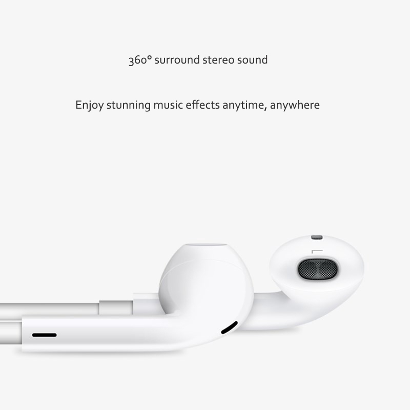 Tai Nghe Apple Âm Thanh Stereo Nối Dây Cắm 3.5mm Có Mic dùng cho Android, ios (Bảo hành 2 tháng)