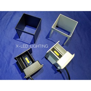 [X-LED] Đèn vuông hắt tường 2 đầu - 2 LED (CHỐNG NƯỚC)
