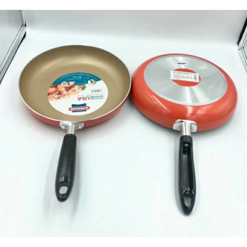 Chảo chống dính Sunhouse 24cm - ko dùng bếp từ MÀU CAM