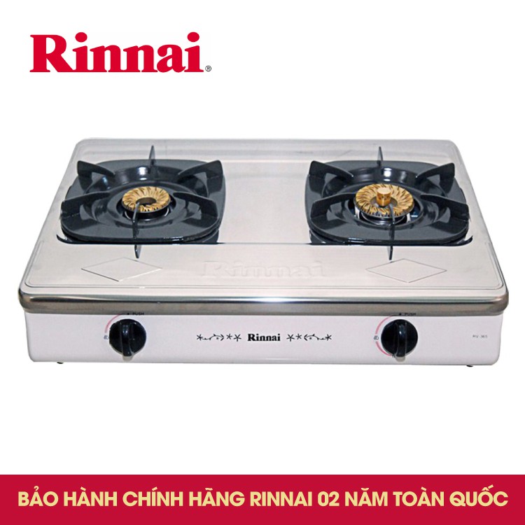 [ HÀNG CHÍNH HANG ] Bếp Gas Đôi Rinnai RV-365SW(N) - Mặt Inox - Chuẩn Nồi Đồng Cối Đá