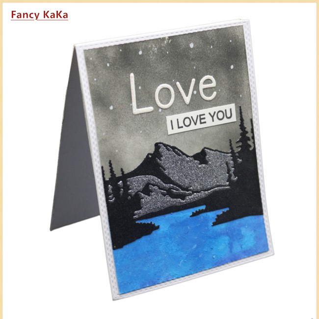 stencil te Khuôn Cắt Giấy Làm Từ Kim Loại Tạo Khung Viền Ren Hoa Trang Trí Scrapbook