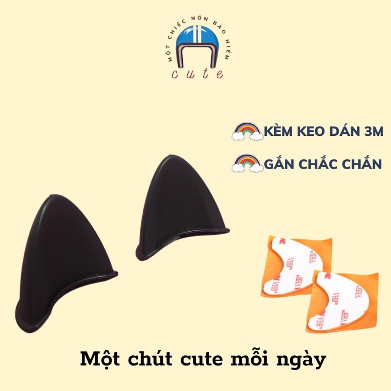 Tai Mèo Gắn Mũ Bảo Hiểm Cute_Nhiều Màu_Chất Liệu Nhựa PTU Cứng Cáp_Cute Shop