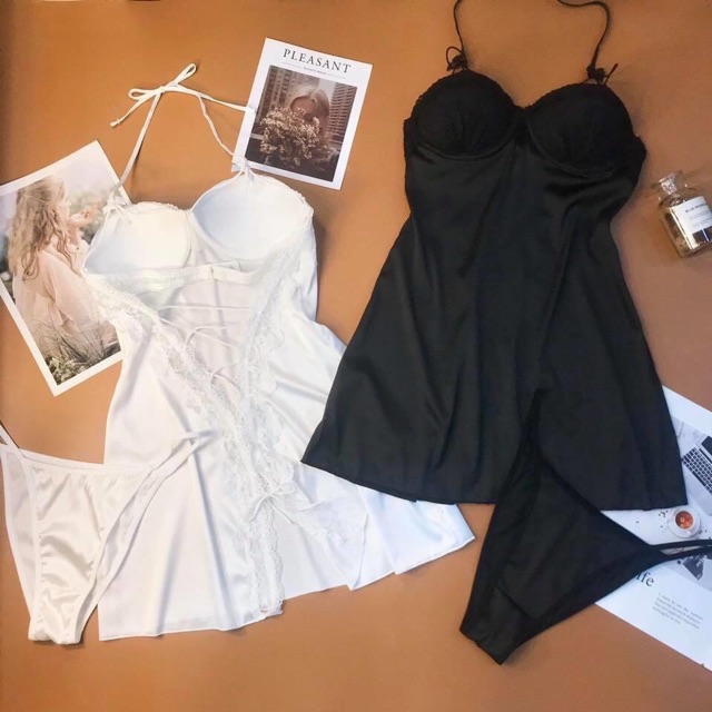 Váy ngủ lụa cúp ngực cao cấp 2234 | BigBuy360 - bigbuy360.vn