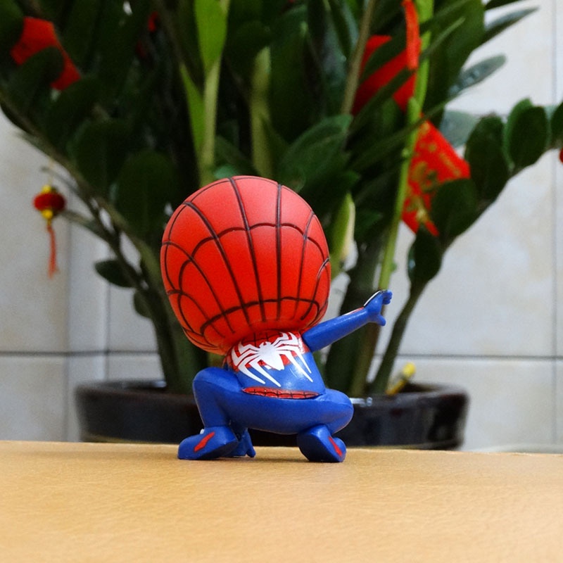 DISNEY Mô Hình Người Nhện Marvel Trang Trí Bánh Kem Bằng Pvc