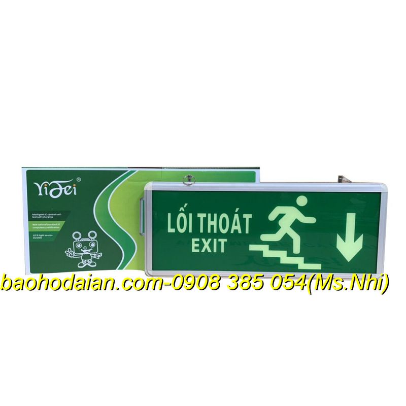 Biển chỉ dẫn thoát nạn YF-1017 dạ quang một mặt- Hình thật