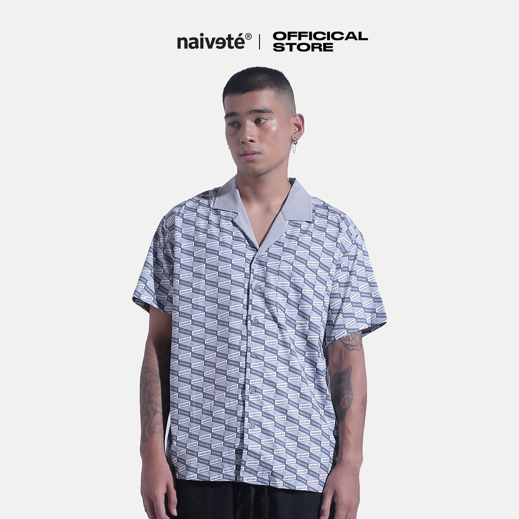 Áo sơ mi Grey Mono NAIVETE Unisex Local brand chính hãng