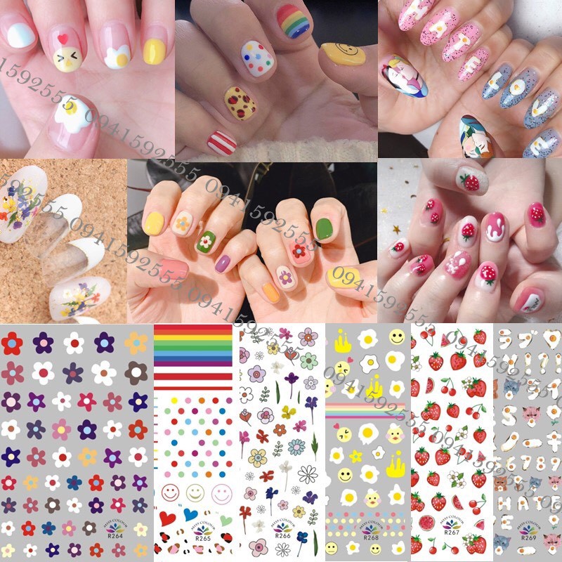 Sticker mẫu siêu KUTE trang trí móng
