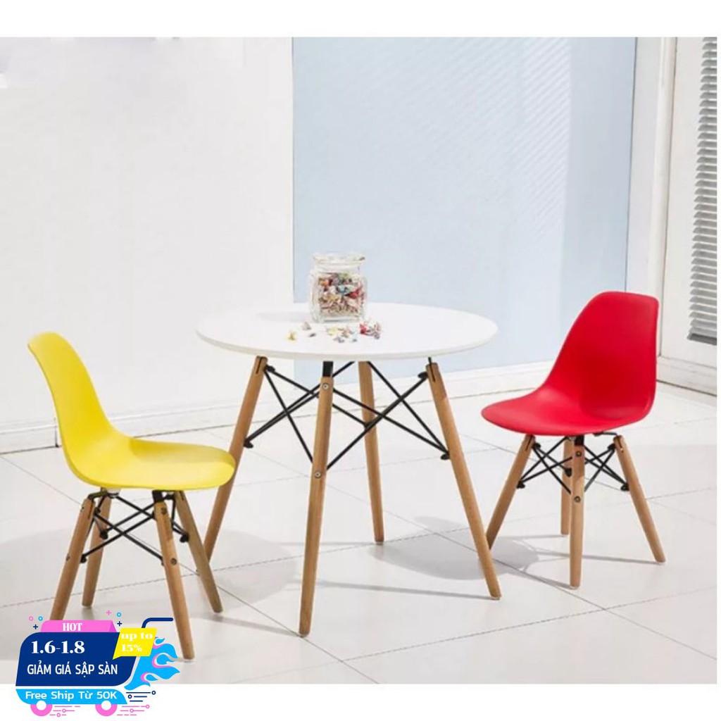 Ghế ngồi học cho bé eames hiện đại nhiều màu sắc kích thước 30x30x57cm Love house decor