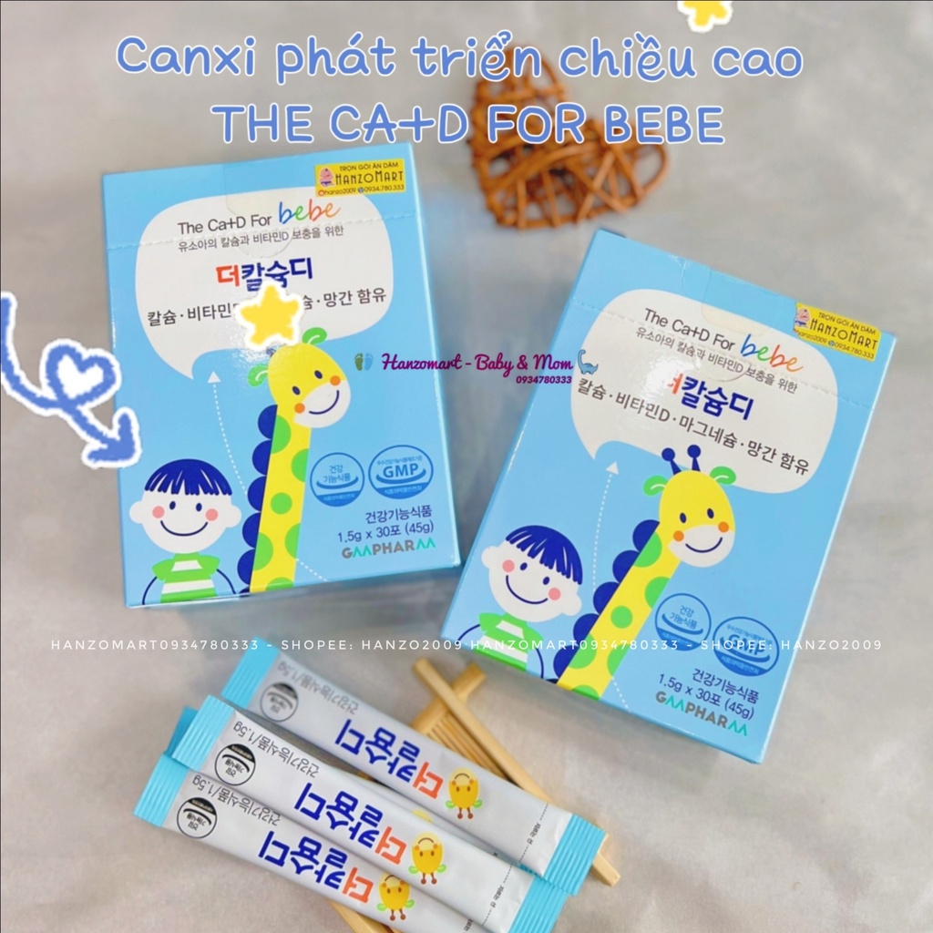 Canxi phát triển chiều cao The CA+D for Bebe Hàn Quốc 1,5g x 30 gói