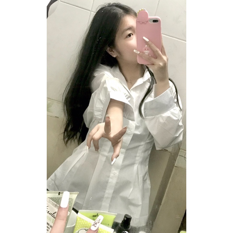 [Ảnh thật/Video] ÁO SƠ MI CHIẾT EO TÔN DÁNG ÁO SƠ MI TRẮNG KHÔNG NHĂN