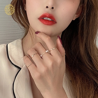 Combination Set Ring Female Simple and Versatile Index Finger Ring Sweet Ring Ring YKD