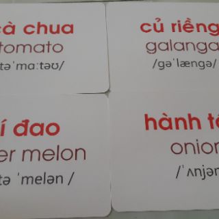 Flashcard Glenn Doman - Thế Giới Quanh Em: Rau - Củ