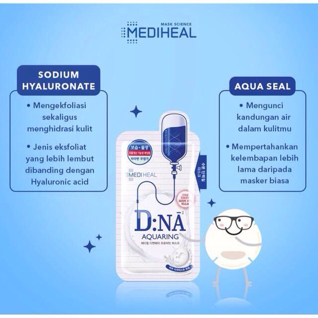 (hàng Mới Về) Mặt Nạ Chăm Sóc Da Chuyên Nghiệp Mediheal D.n.a Aquaring