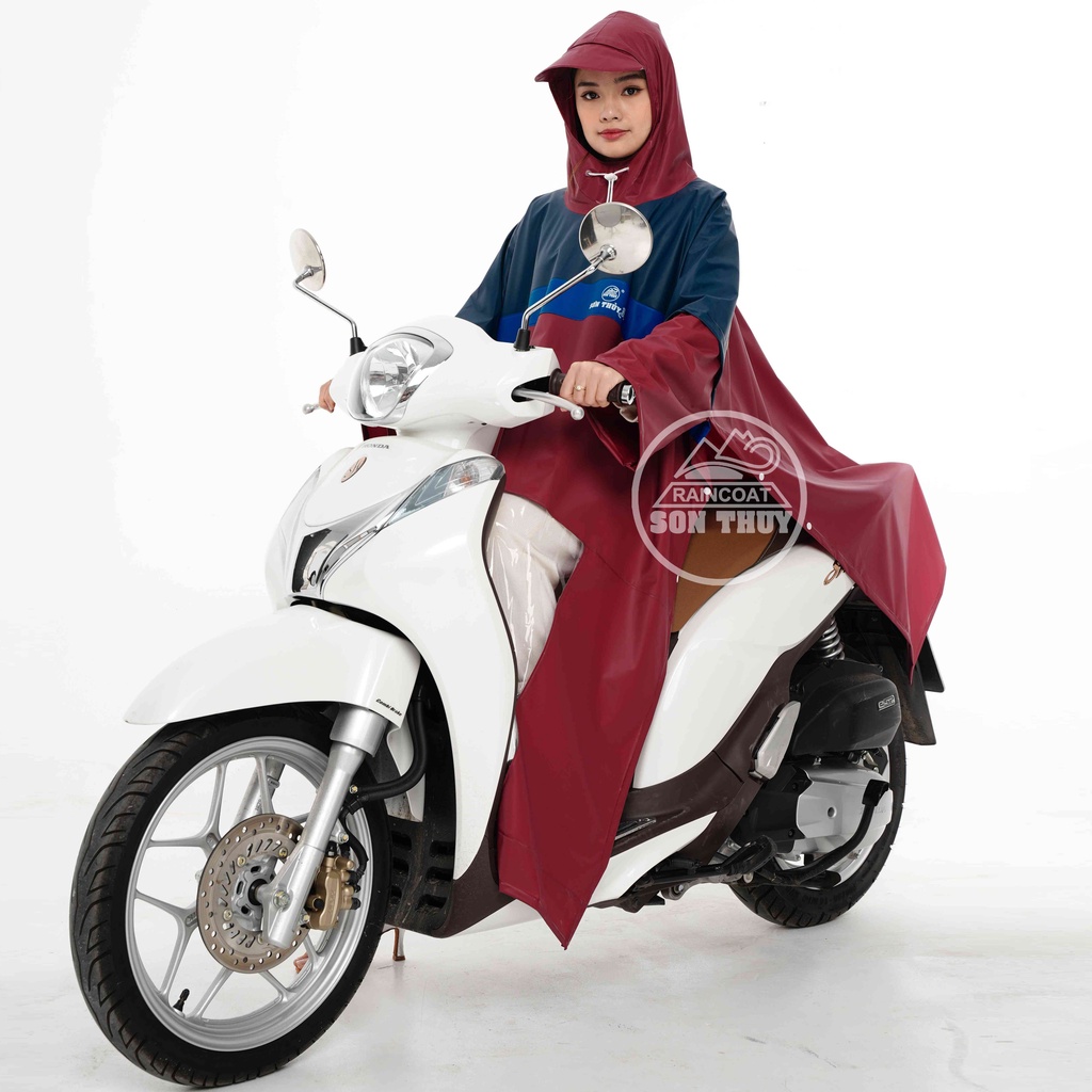 Áo mưa cánh dơi cài cạnh nhựa PVC Sơn Thủy freesize