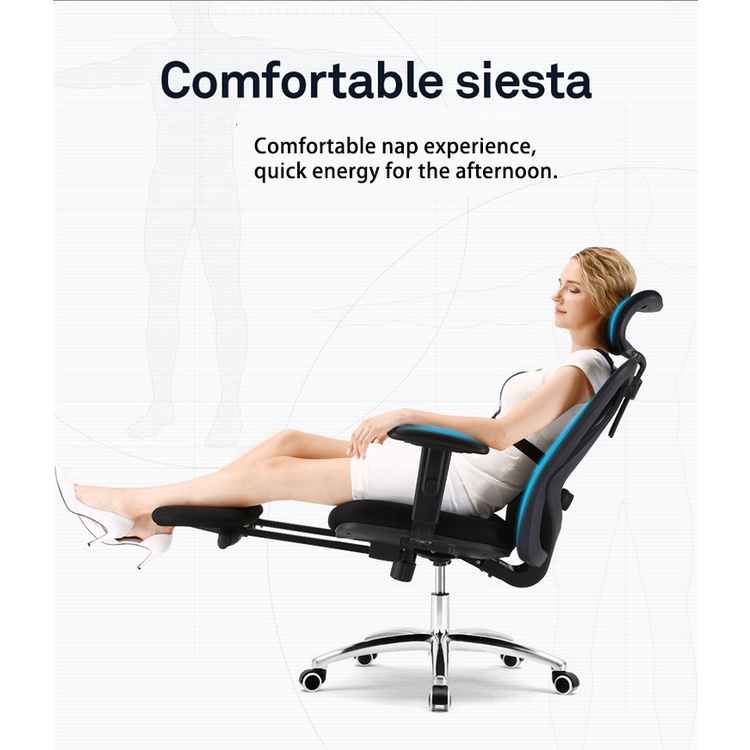 SIHOO M18, M18 GÁC CHÂN  - Ghế lưới văn phòng thiết kế công thái học Ergonomic