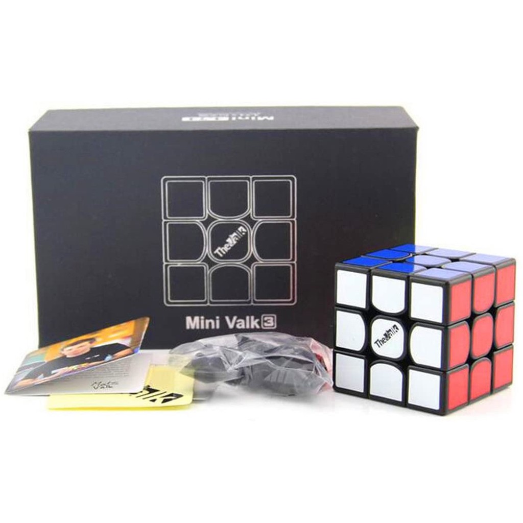 Rubik 3x3 Khối Rubik Chất Lượng Tốt 3x3 Ruby race qiyi Valk 3 Mini 4.74cm Đen 3X3X3 magic sharkrubik