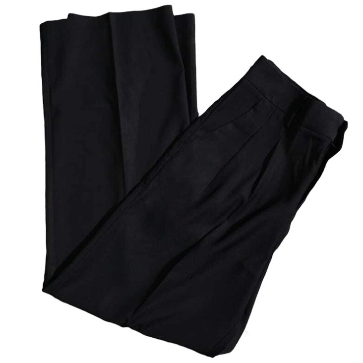 Quần vải ống suông, Quần ống rộng lưng cao culottes ống xuông dài