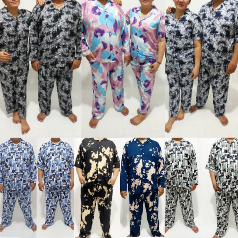 One Bộ Đồ Ngủ Pijama Tay Dài Cổ Bẻ Màu Nhuộm 130 Kiểu Mới Nhất