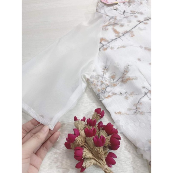 Áo dài cách tân nữ hoa thêu cao cấp [HÀNG CÓ SẴN]