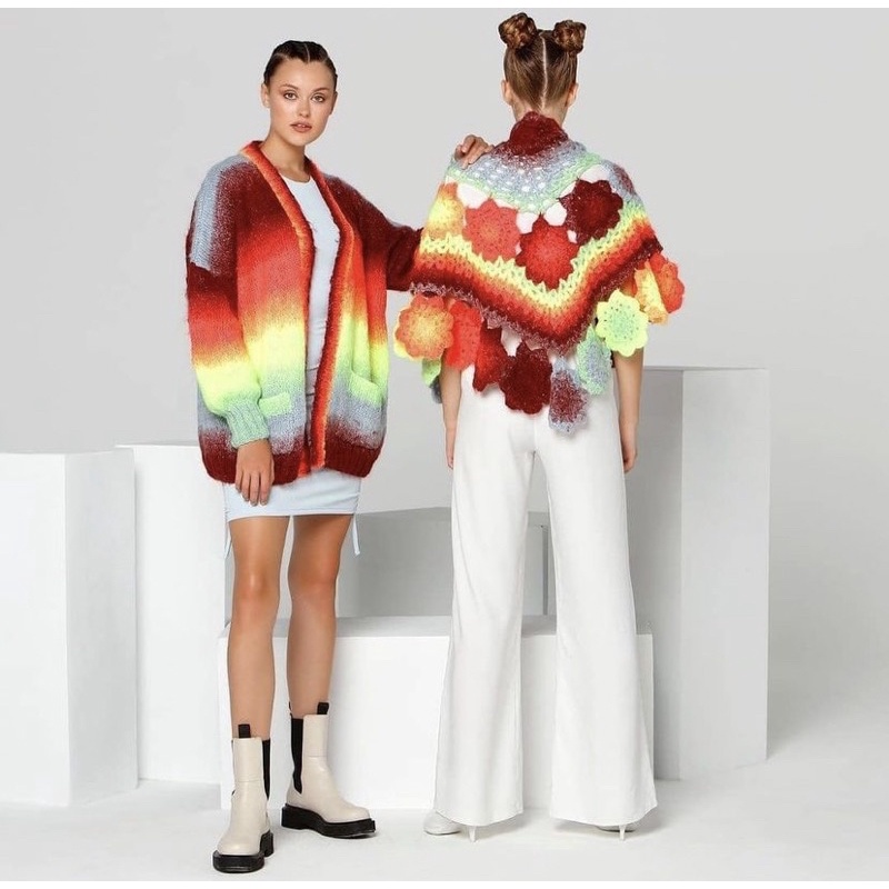 Cuộn len loang Mohair BELLISSIMO Nhập khẩu từ hãng Yarnart đan móc khăn, áo ấm mùa đông siêu xinh