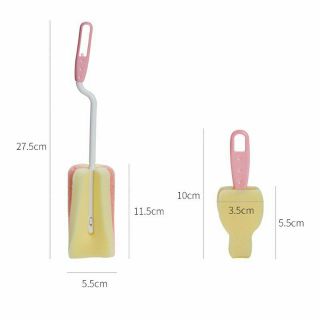 Cọ rửa bình sữa mút xốp xoay 360 độ